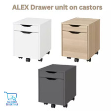 New Ikea ALEX Drawer unit on castors white/black/Multicolour 36x50 cm
