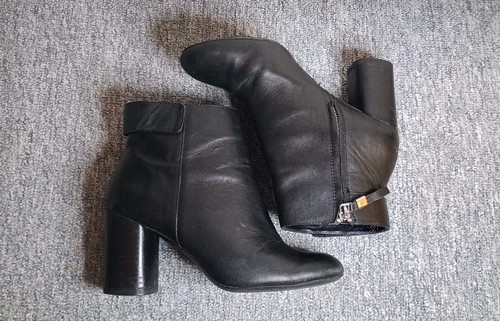 Zara black zip heeled - zip, up