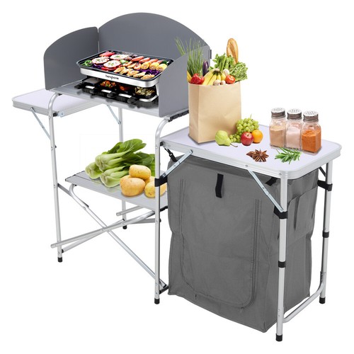 Aluminium camping table - aluminium,