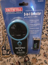 Faithfull 3-In-1 Detector Stud Metal & Live Wire FAIDET31