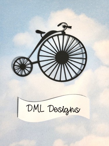 Die cut cuts penny farthing - die,