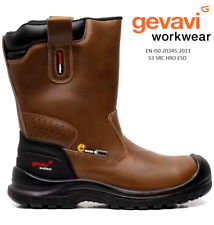 Mens Waterproof S3 Safety Rigger Lightweight Steel Toe Cap Leather Work Boots Sz