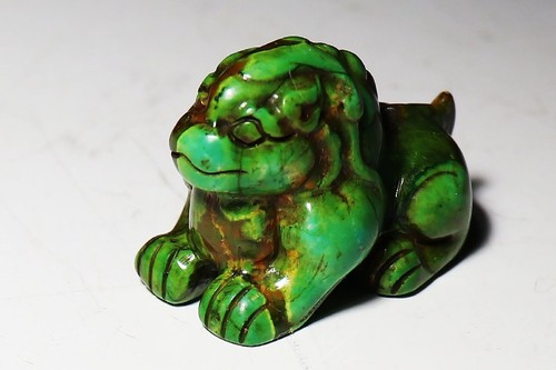 Japan antique shishi leo ojime - japan,