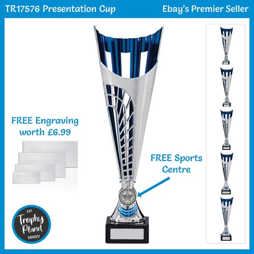 Presentation cup trophy blue - trophy,
