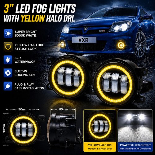 Projector led fog lights - fog, white