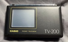CASIO VINTAGE POCKET LCD TELEVISION TV-200 NOT WORKING Parts Only FREE SHIPPING