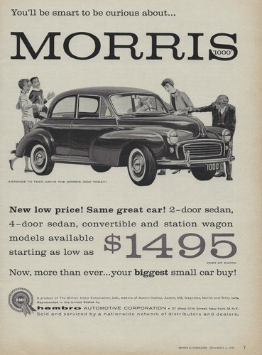 1959 morris 1000 - 1959, ad