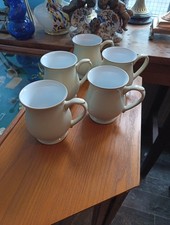 5 Set Of Denby Linen  Mugs B14