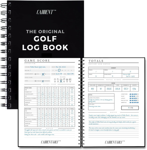 Log book wire bound golf - log,