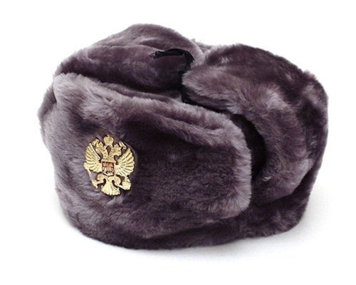 Authentic russian gray ushanka - authentic,