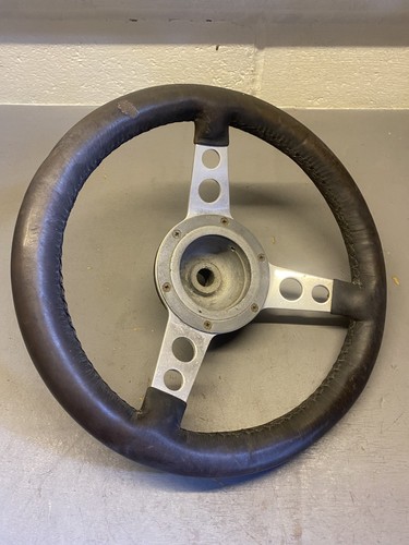 Leather steering wheel - wheel, boss
