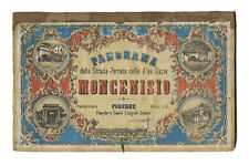Map"Panorama della Strada-Ferrata delle Alpi Cozie Moncenisio" Modène-Turin 1871