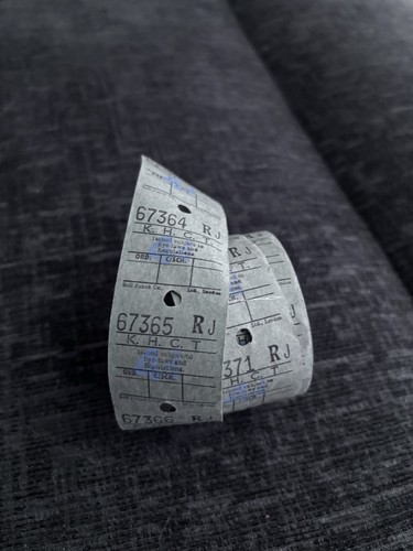 Old bus train ticket - ticket, machine