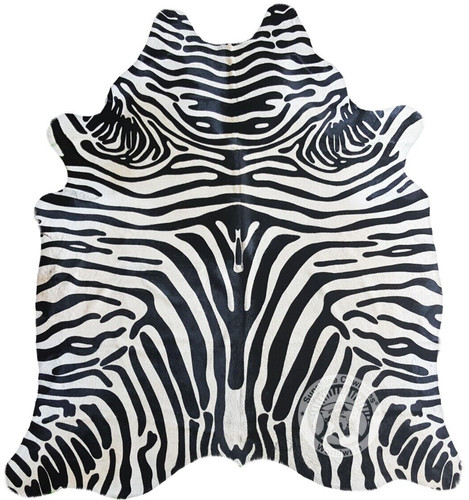 Genuine cowhide rug zebra - rug,