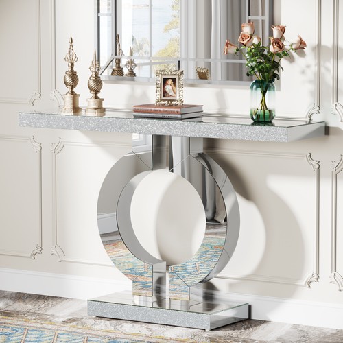 Inch mirrored console table - mirrored,