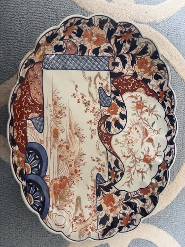 Large arita imari - large, scalloped