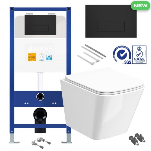 Square rimless wall hung - rimless,
