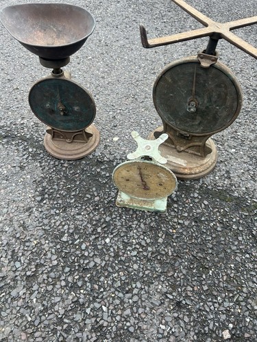 Vintage shop scales salters - x3,