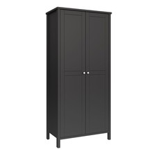 Valenca Classic Satin black Double Wardrobe (H)1950mm (W)890mm (D)496mm