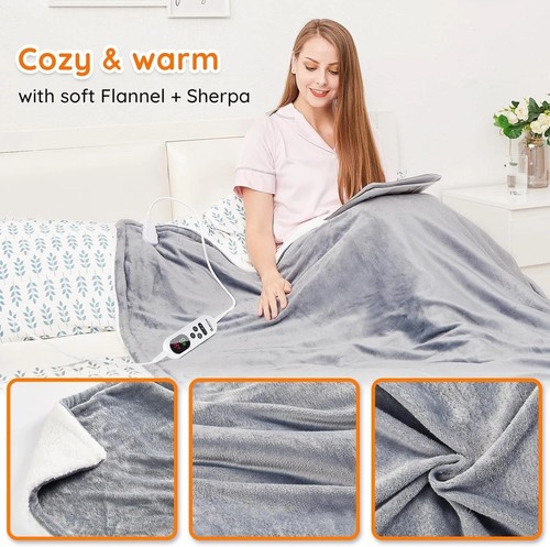 Electric heated blanket throw - heated,