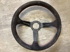 13.5 Inch Italian Made Nardi Rally KIt Car Suede Steering Wheel Signed