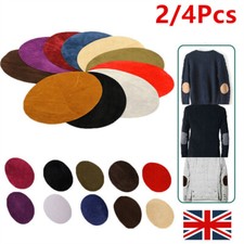 2/4X Applique Apparel Elbow Patches Iron-on Suede Oval Fabric Patch Decor DIY,