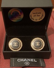 Vintage CHANEL Button Earrings