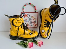 Dr Doc Martens 1460 Adventure time Jake The dog leather ankle boots UK 3 EU 36