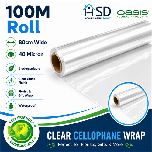 80cm clear biodegradable - clear,