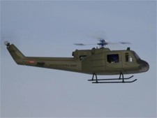 500 UH-1 RC Helicopter Fuselage 500 Size Olive Green Military Fuselage
