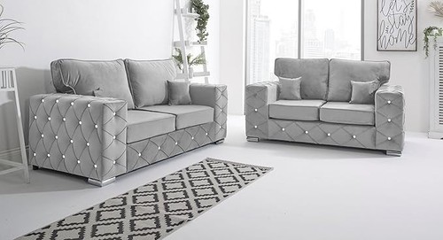 Luxury seater sofa velvet - 2,