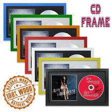CD Frame COVER & DISC Double WOOD Black White Colours album picture FRAMES