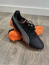 PUMA King Ultimate FG/AG Football Boots  Black/Heat Fire/Puma Silver 2025 BNIB