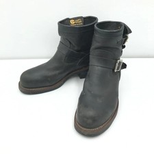 Chippewa Boots 1901M10 Leather Black Short Engineer Boots Size US7.5E