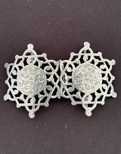 Solid silver nurses belt - silver,