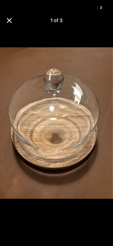 Cheese dome wooden and - cheese, glass