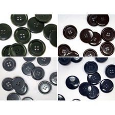 6 x Coat Jacket 4 Hole Buttons