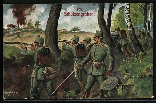 Artist postcard hoffmann - artist, ad.