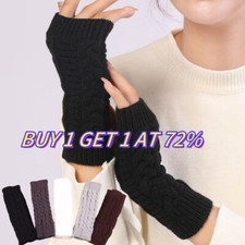 Women Wrist Arm Knitted Mitten