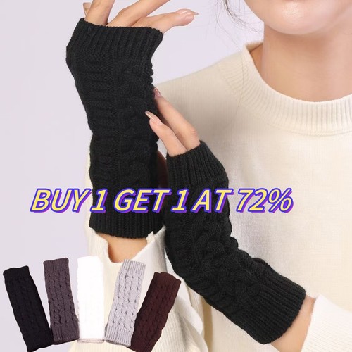 Women wrist arm knitted mitten - wrist,