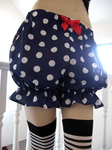Blue spotted bloomer shorts - blue,