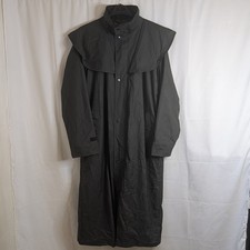 Jack Murphy Derry Stockman Coat Mens L Green Plaid Lined No Hood Country Style