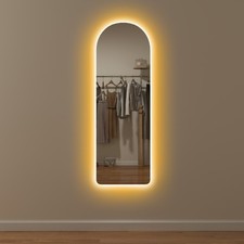 HOMCOM Full Length Wall Mirror with Lights Dimming and 3 Colour Adjustable