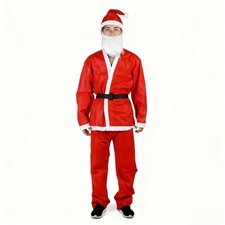 Santa Claus Costume Suit Adult Father Christmas Fancy Dress Men's Xmas Outfit
