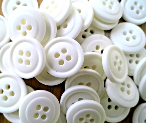 White buttons 16mm - buttons,