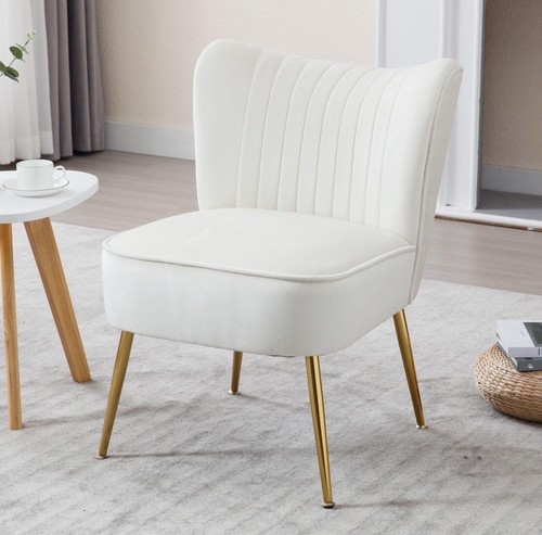 Velvet tub chair - chair, armless