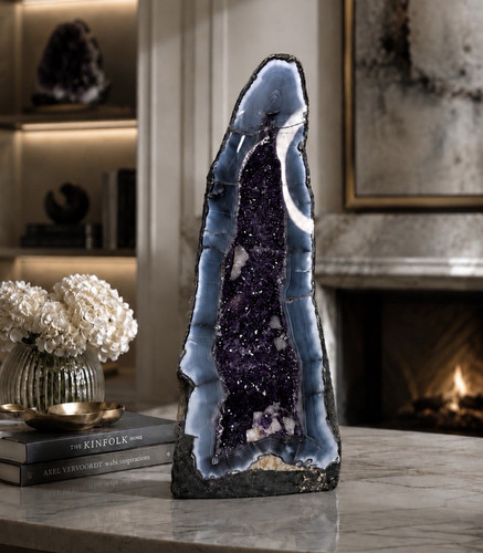 Natural polished amethyst - natural,