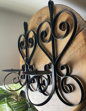 PAIR VINTAGE STYLE WROUGHT