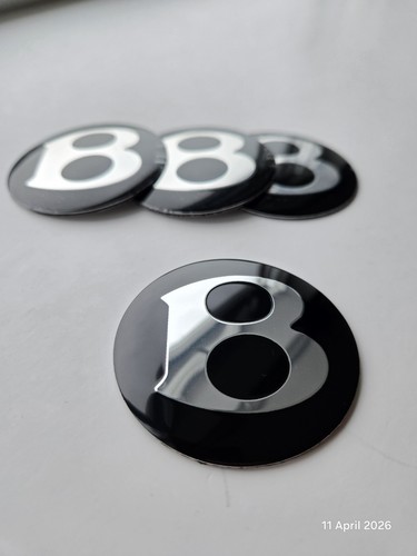 4pcs black 56mm bentley - 56mm, logo