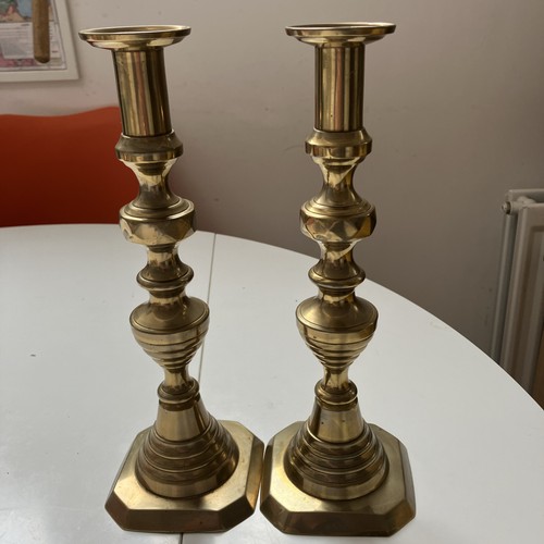 Pair antique victorian brass - antique,